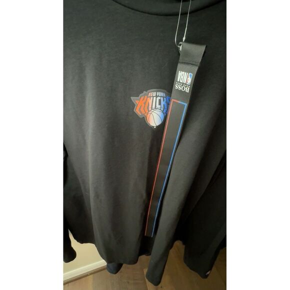 Hugo Boss New York Knicks Long Sleeve Shirt - NWT‎ - Medium Black with Lanyard - Picture 14 of 15